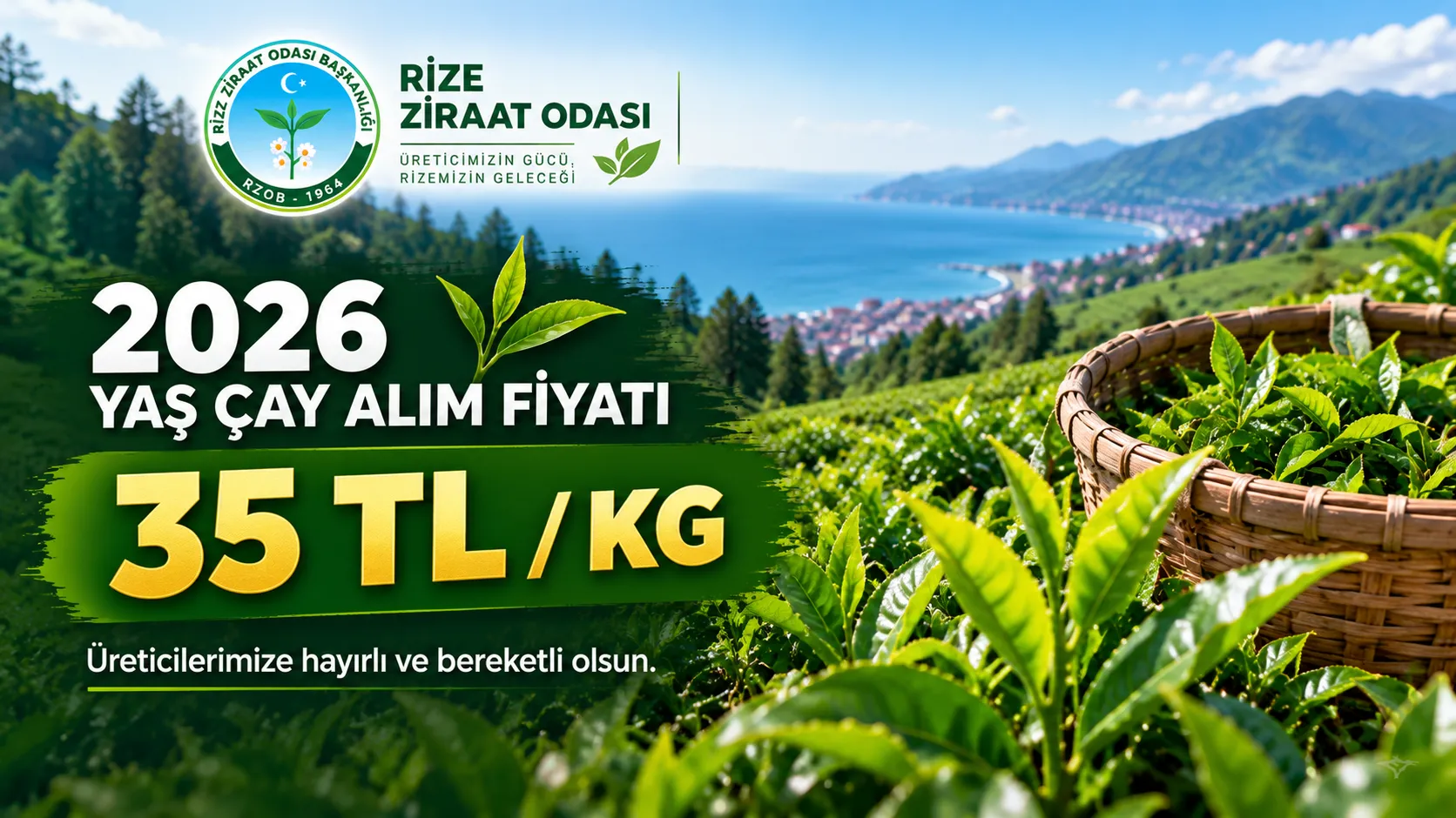 2026 Yılı Yaş Çay Budama Bedeli Açıklandı